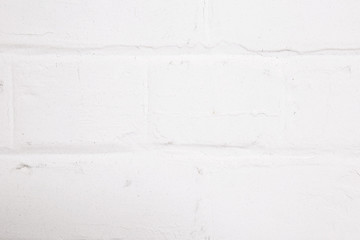 Uneven lighting on the white painted brick wall. Background. Focus point in the center.