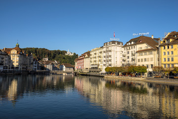 Luzern, Spieglungen in der Reuss