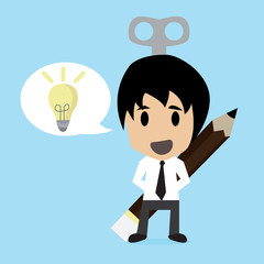 Businessman with ideas