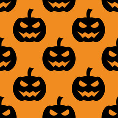 Halloween pattern, pumpkins concept