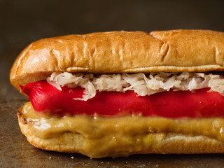 rustic american hotdog