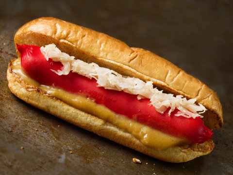rustic american hotdog