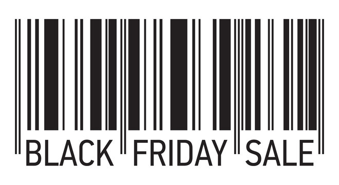 Black Friday Sale, barcode vector design