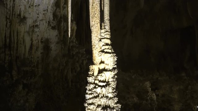 Steadicam Shot of Stalagmite in Carlsbad Caverns -Tilt Up3-