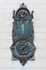 The clock of wonders in St. Oronzo square in Lecce