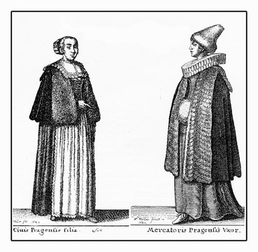 Year 1642, Bourgeoisie In Prague, Lifestyle And Fashion