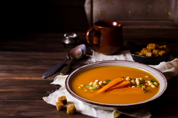 Pumpkin and carrot soup