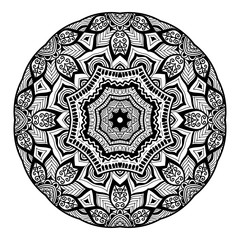 Mandala design. hand drawn beautiful ornament. Coloring page for children and adult. relax painting. vector Illustration.