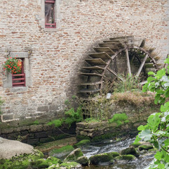 water wheel at Pont-Aven in Brittany