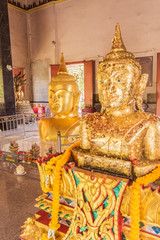 Phuket, Thailand - Sept 12, 2015: Strange Buddha statue at Pratong temple or Phra-phud temple. it is Buddha statue appear up from ground with half body. it is well-known destination for many tourists