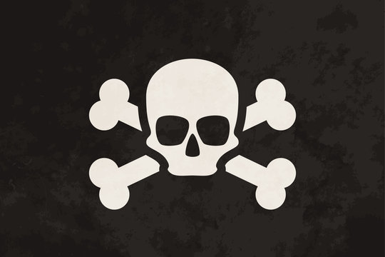 Pirate flag with skull and crossbones