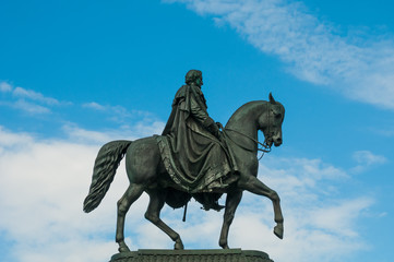 Fototapeta na wymiar Equestrian statue of King John in Dresden, Germany