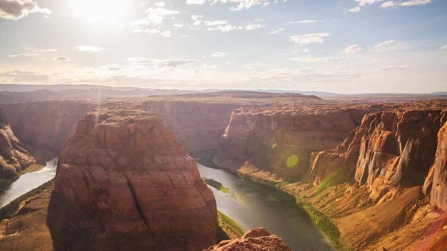 MoCo Pan Time Lapse of Panoramic View of Horseshoe Bend in Arizona 