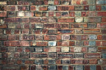 Vieux mur de briques .