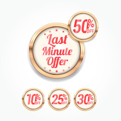 Last Minute Offer % Off Labels