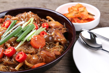Jjimdak, a korean braised chicken dish. The city of Andong in South Korea is well known for this dish.