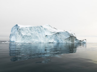 Icebergs on arctic ocean in Ilulissat icefjord, Greenland
