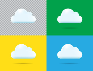 Professional Vector Cloud Icon Set in Vector Illustration Isolat