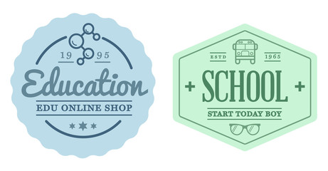 Fototapeta premium Set of Vector Education Icons Illustration can be used as Logo o