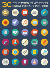 Set of Vector Education Flat Icons can be used as Logo or Icon i
