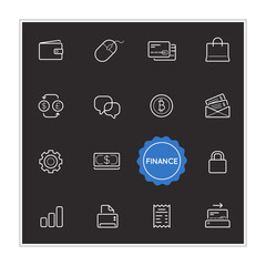 Set of Finance Money Vector Illustration Elements can be used as