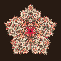 Ethnic Psychodelic Fractal Mandala Vector Meditation looks like