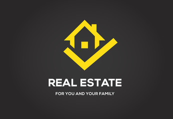 Template logo for real estate agency or cottage town elite class
