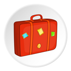 Suitcase icon. Cartoon illustration of suitcase vector icon for web