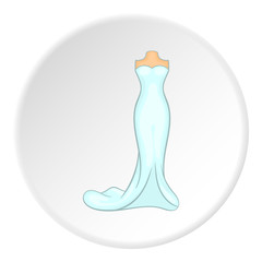 Wedding dress icon. Cartoon illustration of wedding dress vector icon for web