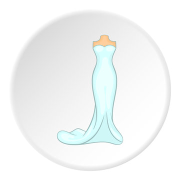 Wedding dress icon. Cartoon illustration of wedding dress vector icon for web