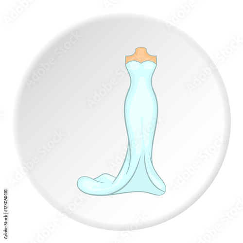 "Wedding dress icon. Cartoon illustration of wedding dress vector icon