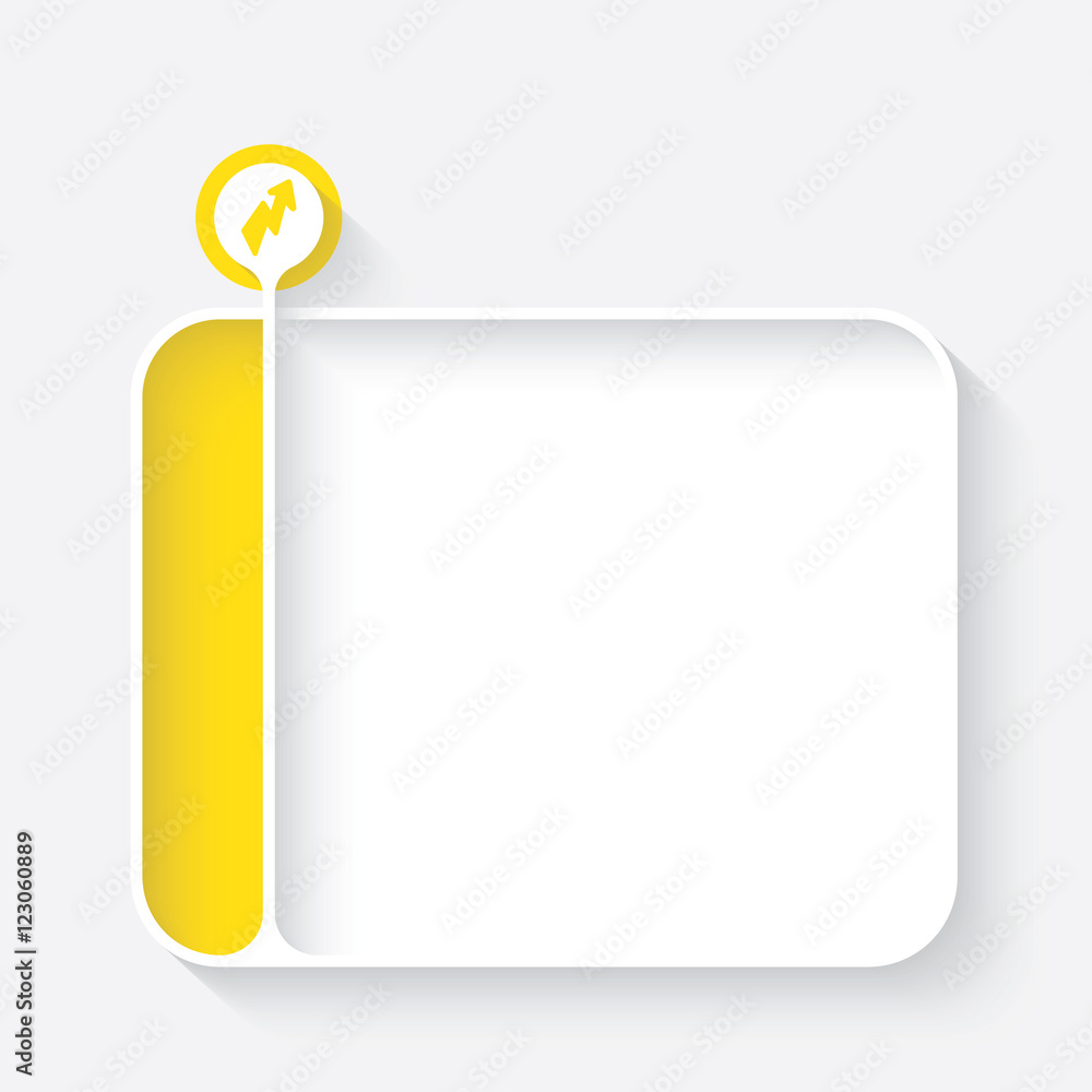 Poster white text box for your text and flash