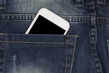 smartphone in pocket jeans.