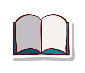 Open books icon. Education literature reading and library theme. Isolated design. Vector illustration