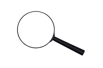 magnifying glass on white background