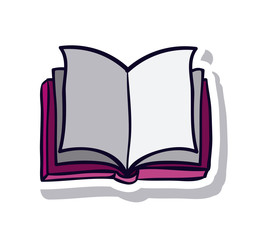 Open books icon. Education literature reading and library theme. Isolated design. Vector illustration