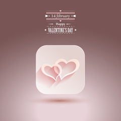 Hearts for Valentine s day on a pink background. Beautiful hearts. Symbol of love for the holiday, cards, label.