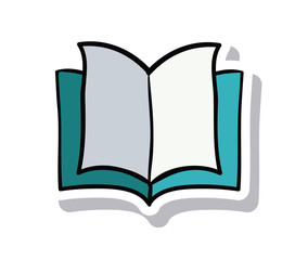 Open books icon. Education literature reading and library theme. Isolated design. Vector illustration