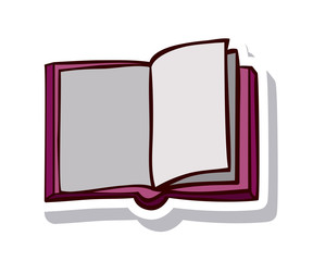 Open books icon. Education literature reading and library theme. Isolated design. Vector illustration