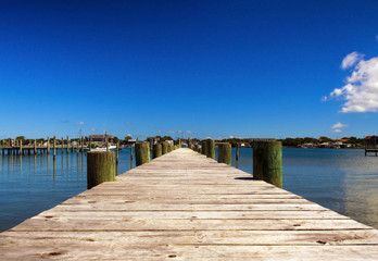 Naklejka premium Dock On Ocean Bay