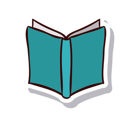 Open books icon. Education literature reading and library theme. Isolated design. Vector illustration