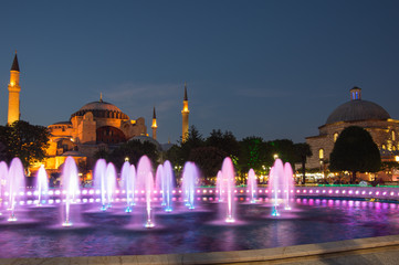 Fototapeta na wymiar Hagia Sophia on sunset, Istanbul