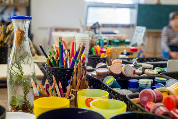 brushes and other tools for creativity and art