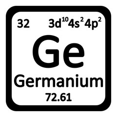 Periodic table element germanium icon.