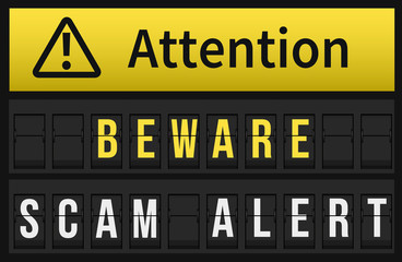 Beware Scam Alert message