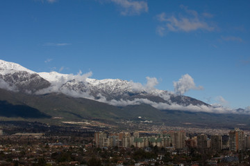 Andes Mountain view from Santiago Chile