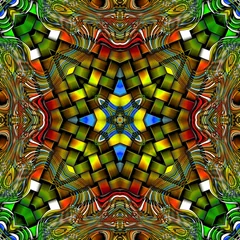 Foto op Plexiglas Abstract decorative multicolor texture - kaleidoscopic striped pattern  © vandakan61