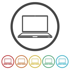 Laptop Simple flat vector pictogram. Illustration icon