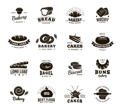 Bakery Labels Monochromatic Set