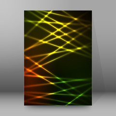 background report brochure Cover Pages A4 style abstract glow67
